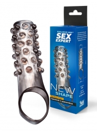 Дымчатая насадка на пенис с выпуклостями - 11 см. - Sex Expert - в Ростове-на-Дону купить с доставкой