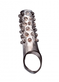 Дымчатая насадка на пенис с выпуклостями - 11 см. - Sex Expert - в Ростове-на-Дону купить с доставкой