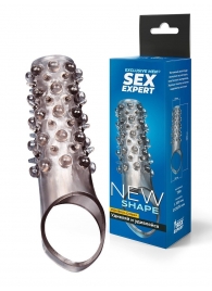 Дымчатая насадка на пенис с шипами и выпуклостями - 12 см. - Sex Expert - в Ростове-на-Дону купить с доставкой
