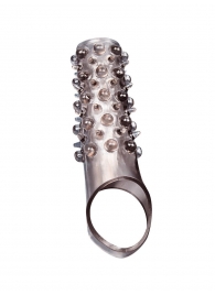 Дымчатая насадка на пенис с шипами и выпуклостями - 12 см. - Sex Expert - в Ростове-на-Дону купить с доставкой