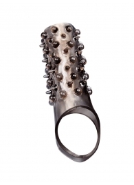 Дымчатая насадка на пенис с шипами и выпуклостями - 12,5 см. - Sex Expert - в Ростове-на-Дону купить с доставкой