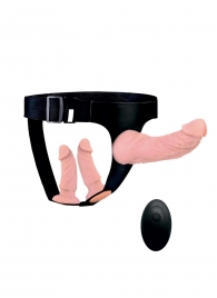 Женский страпон с 3 насадками и вибрацией - Erowoman-Eroman - купить с доставкой в Ростове-на-Дону