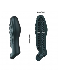 Серая силиконовая насадка на пенис с подхватом Manwan Ryzer - Manwan - в Ростове-на-Дону купить с доставкой