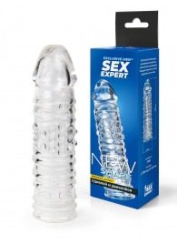 Прозрачная закрытая насадка на пенис - 17 см. - Sex Expert - в Ростове-на-Дону купить с доставкой