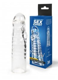 Прозрачная закрытая насадка на член - 15 см. - Sex Expert - в Ростове-на-Дону купить с доставкой