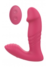 Розовый вибратор с возвратно-поступательными движениями Up And Down Vibe - Dream Toys