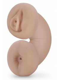 Телесный люминесцентный двусторонний мастурбатор Tasha - Blush Novelties - в Ростове-на-Дону купить с доставкой