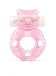 Розовое эрекционное виброкольцо в форме мишки - 1137 - в Ростове-на-Дону купить с доставкой