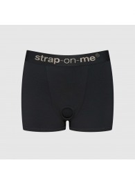 Черные трусики-боксеры для фиксации насадок Strap-on-me Harness Lingerie Allure - size L - Strap-on-me - купить с доставкой в Ростове-на-Дону