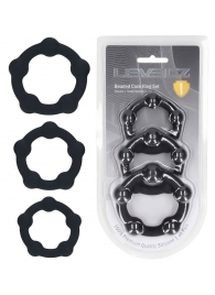 Набор из 3 эрекционных колец Beaded Silicone Cockring Set - Shots Media BV - в Ростове-на-Дону купить с доставкой