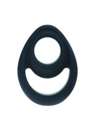 Черное эрекционное кольцо Double Ergo Silicone Cockring - Shots Media BV - в Ростове-на-Дону купить с доставкой