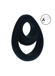 Черное эрекционное кольцо Double Ergo Silicone Cockring - Shots Media BV - в Ростове-на-Дону купить с доставкой