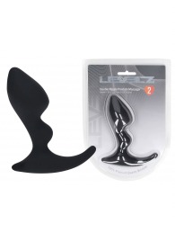 Черная анальная пробка для массажа простаты Double Ripple Silicone Prostate Massager - Shots Media BV - в Ростове-на-Дону купить с доставкой