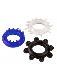 Набор из 3 эрекционных колец разного цвета и рельефа - Boys of Toys - в Ростове-на-Дону купить с доставкой