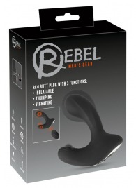 Черная анальная вибропробка с функцией расширения RC Butt Plug with 3 functions - Orion - в Ростове-на-Дону купить с доставкой