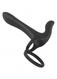 Черная насадка на член с вибрацией Couple’s Vibrator - Orion - в Ростове-на-Дону купить с доставкой