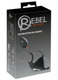 Черная вибронасадка для эрекции и стимуляции мошонки Cock ring with RC ball massager - Orion - в Ростове-на-Дону купить с доставкой