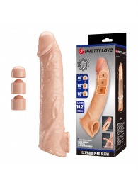 Телесный фаллоудлинитель с подхватом мошонки Silas - 26 см. - Baile - в Ростове-на-Дону купить с доставкой