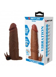 Коричневая насадка на пенис Quillon - 20 см. - Baile - в Ростове-на-Дону купить с доставкой