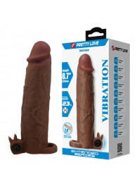 Коричневая насадка на пенис Xerxes - 22 см. - Baile - в Ростове-на-Дону купить с доставкой