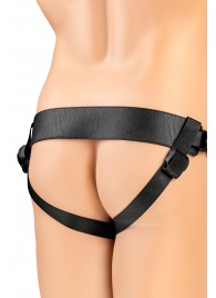 Телесный фаллопротез на черных ремнях Conall - 15 см. - ToyFa - купить с доставкой в Ростове-на-Дону