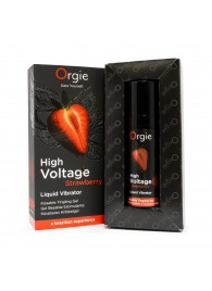 Жидкий вибратор Orgie High Voltage Strawberry - 15 мл. - ORGIE - купить с доставкой в Ростове-на-Дону