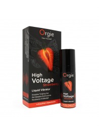 Жидкий вибратор Orgie High Voltage Strawberry - 15 мл. - ORGIE - купить с доставкой в Ростове-на-Дону