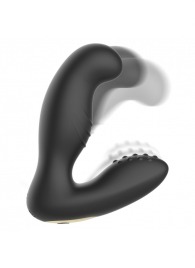 Черный вибромассажер простаты с ротацией и пультом ДУ - Ibiza - в Ростове-на-Дону купить с доставкой
