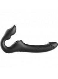 Черный безремневой страпон с 3 моторами - Ibiza - купить с доставкой в Ростове-на-Дону