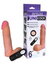 Фаллическая насадка Харнесс UNICOCK 6  с вибрацией - 18 см. - LOVETOY (А-Полимер) - купить с доставкой в Ростове-на-Дону