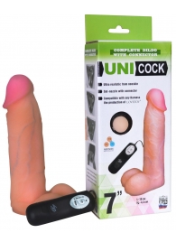 Фаллическая насадка Харнесс UNICOCK 7  с вибрацией - 19 см. - LOVETOY (А-Полимер) - купить с доставкой в Ростове-на-Дону