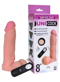 Фаллическая насадка Харнесс UNICOCK 8  с вибрацией - 20 см. - LOVETOY (А-Полимер) - купить с доставкой в Ростове-на-Дону