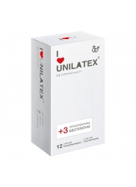 Ультратонкие презервативы Unilatex Ultra Thin - 12 шт. + 3 шт. в подарок - Unilatex - купить с доставкой в Ростове-на-Дону