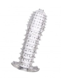 Гелевая прозрачная насадка c шипами - 12 см. - Toyfa Basic - в Ростове-на-Дону купить с доставкой