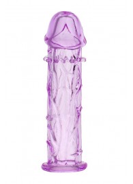 Гладкая фиолетовая насадка с усиками под головкой - 12,5 см. - Toyfa Basic - в Ростове-на-Дону купить с доставкой