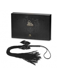 Чёрная плётка Lilly Whip Bijoux - Bijoux Indiscrets - купить с доставкой в Ростове-на-Дону