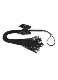 Чёрная плётка Lilly Whip Bijoux - Bijoux Indiscrets - купить с доставкой в Ростове-на-Дону