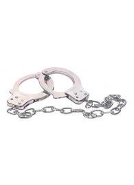 Наручники из металла с длинной цепочкой CHROME HANDCUFFS METAL HANDCUFFS W. KEY - NMC - купить с доставкой в Ростове-на-Дону