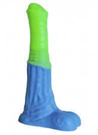 Зелёно-голубой фаллоимитатор  Пегас Medium  - 24 см. - Erasexa - купить с доставкой в Ростове-на-Дону