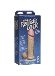 Телесный фаллоимитатор The Realistic Cock 8” with Removable Vac-U-Lock Suction Cup - 22,3 см. - Doc Johnson
