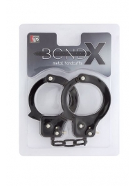 Чёрные наручники из листового металла BONDX METAL CUFFS BLACK - Dream Toys - купить с доставкой в Ростове-на-Дону