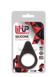 Чёрное эрекционное кольцо LIT-UP SILICONE STIMU RING 1 BLACK - Dream Toys - в Ростове-на-Дону купить с доставкой