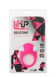 Розовое эрекционное кольцо LIT-UP SILICONE STIMU RING 6 - Dream Toys - в Ростове-на-Дону купить с доставкой