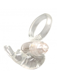 Прозрачное эрекционное кольцо с виброэлементом GOOD VIBES COCKRING RABBIT - Dream Toys - в Ростове-на-Дону купить с доставкой