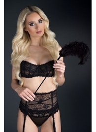 Стек с большим чёрным пером Large Feather Tickler - 65 см. - Blush Novelties - купить с доставкой в Ростове-на-Дону