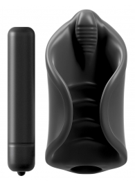 Чёрный мастурбатор Vibrating Silicone Stimulator с вибрацией - Pipedream - в Ростове-на-Дону купить с доставкой