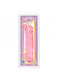Розовый прозрачный гелевый фаллоимитатор Сristal Jellies - 20 см. - Doc Johnson