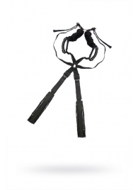 Чёрный бондажный комплект Romfun Sex Harness Bondage на сбруе - Romfun - купить с доставкой в Ростове-на-Дону