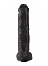 Чёрный фаллоимитатор-гигант 15  Cock with Balls - 40,6 см. - Pipedream