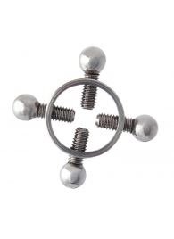 Серебристые зажимы для сосков на винтах - ToyFa - купить с доставкой в Ростове-на-Дону